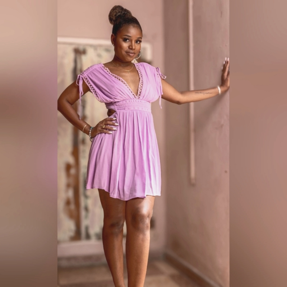 Shero lavender open back dress Size Small
